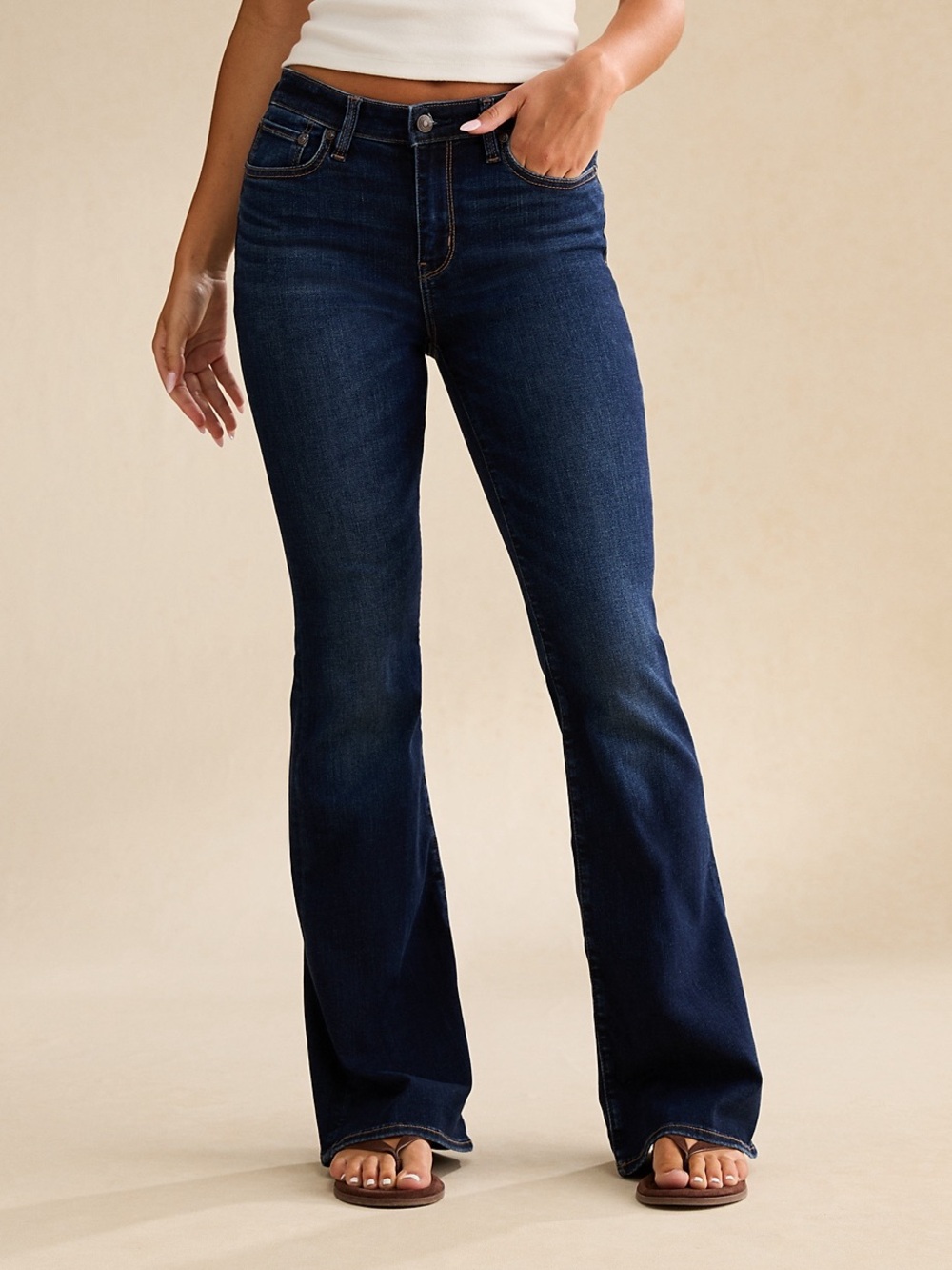 Dark Blue Women's Flare Jeans